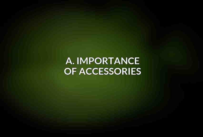 A. Importance of Accessories
