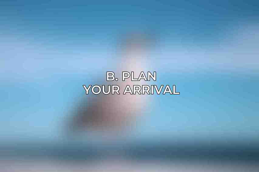 B. Plan Your Arrival