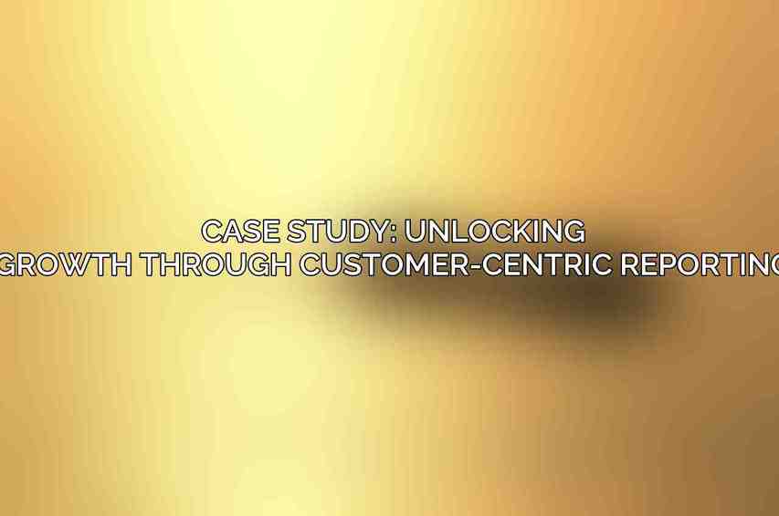 Case Study: Unlocking Growth through Customer-Centric Reporting