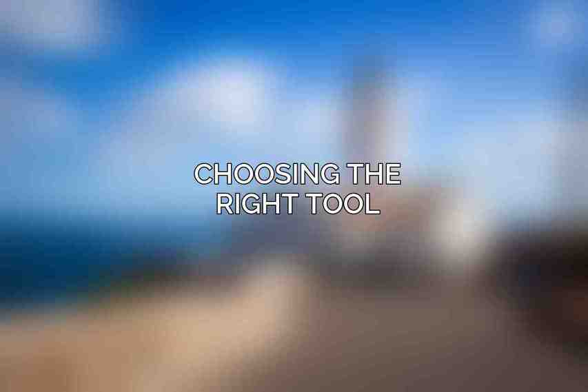 Choosing the Right Tool