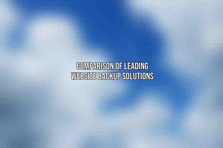 Comparison of Leading Website Backup Solutions