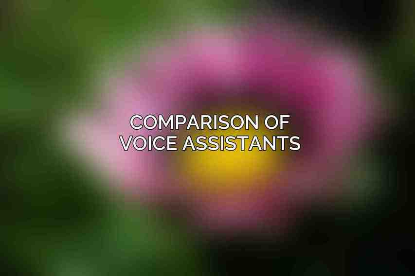 Comparison of Voice Assistants