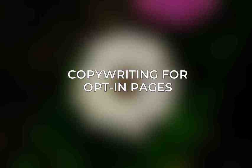 Copywriting for Opt-In Pages