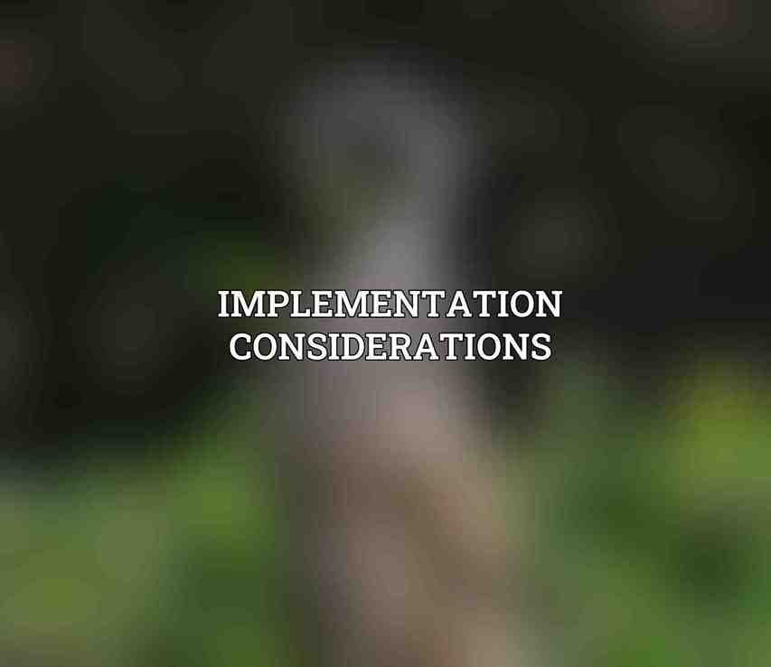 Implementation Considerations