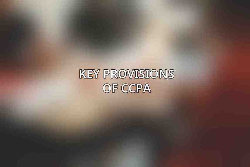 Key Provisions of CCPA