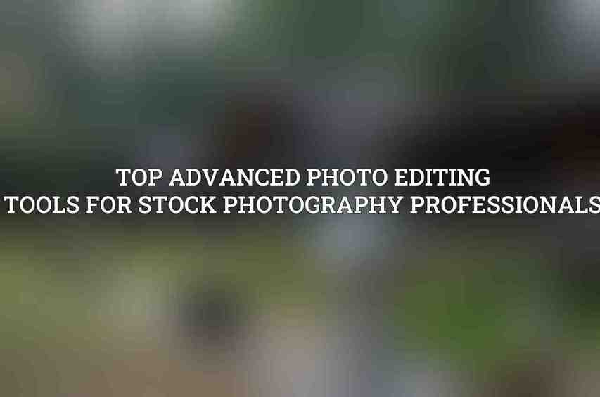 Top Advanced Photo Editing Tools for Stock Photography Professionals