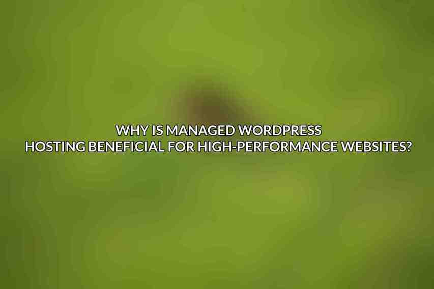 Why is Managed WordPress Hosting beneficial for high-performance websites?