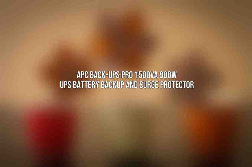 APC Back-UPS Pro 1500VA 900W UPS Battery Backup and Surge Protector