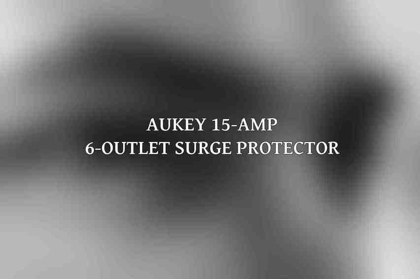AUKEY 15-Amp 6-Outlet Surge Protector