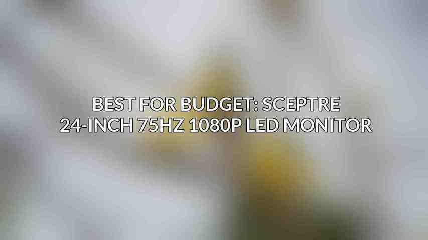 Best for Budget: Sceptre 24-Inch 75Hz 1080p LED Monitor