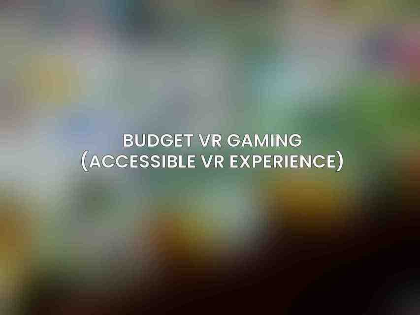 Budget VR Gaming (Accessible VR Experience)