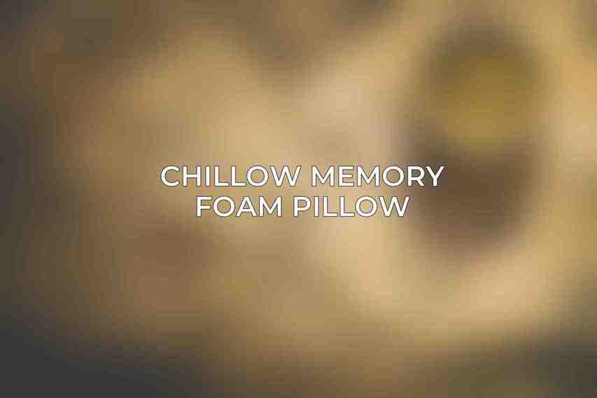 Chillow Memory Foam Pillow