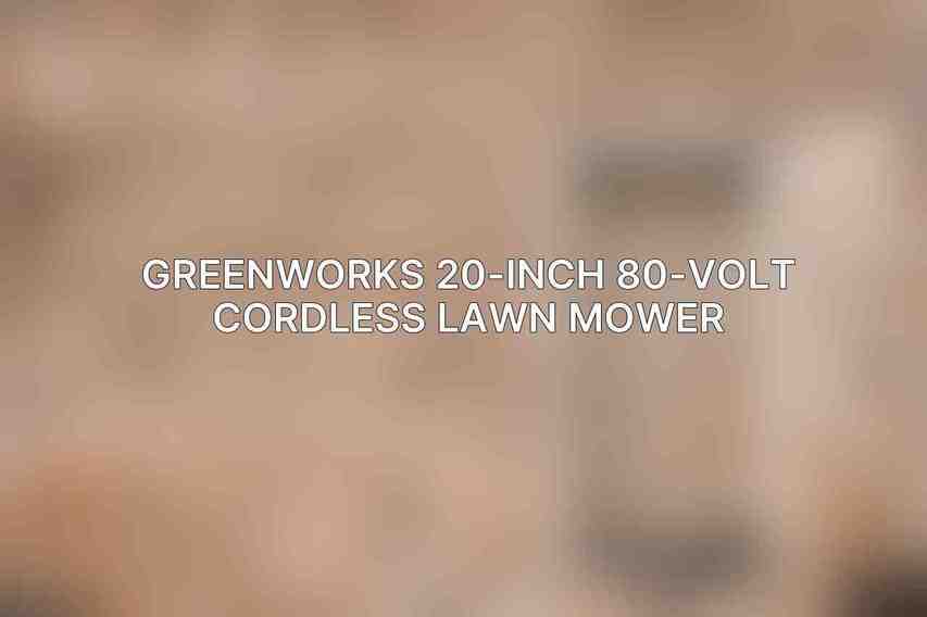 Greenworks 20-Inch 80-Volt Cordless Lawn Mower