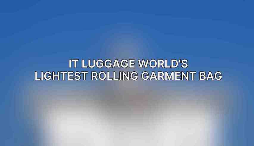 IT Luggage World's Lightest Rolling Garment Bag