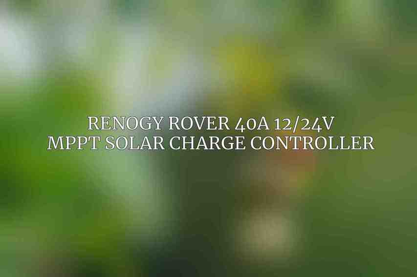 Renogy Rover 40A 12/24V MPPT Solar Charge Controller