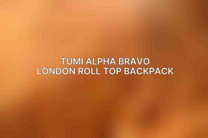 Tumi Alpha Bravo London Roll Top Backpack