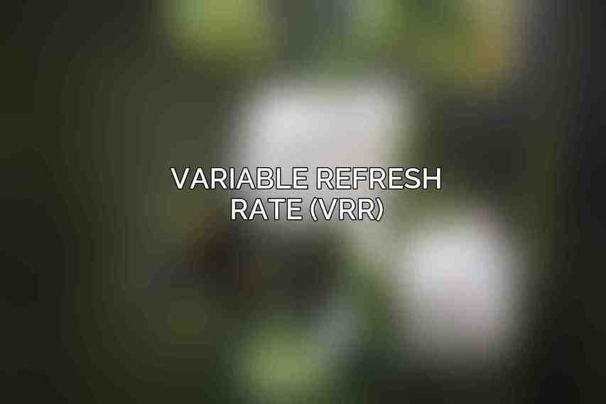 Variable Refresh Rate (VRR)
