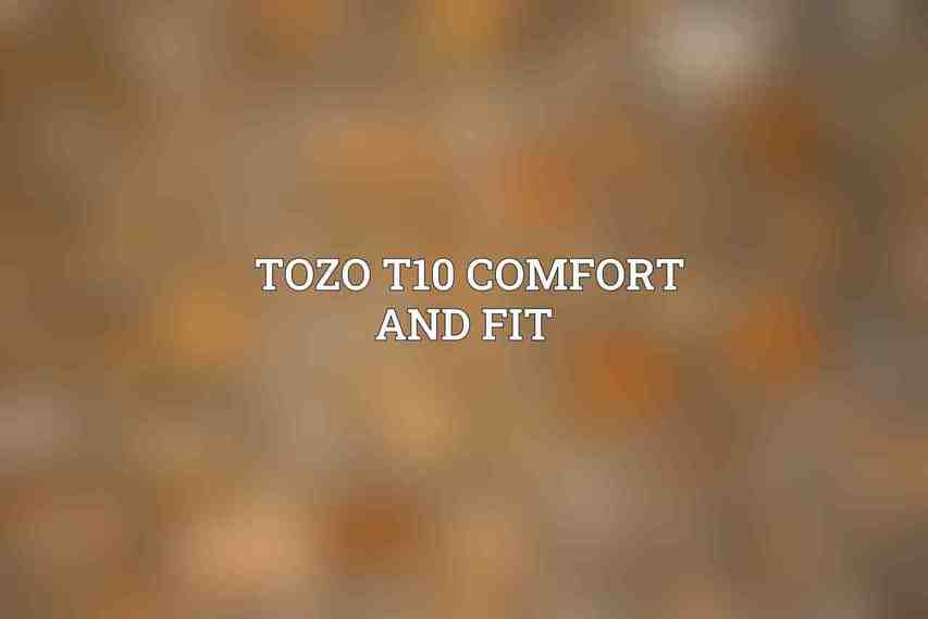 Tozo T10 Comfort and Fit 